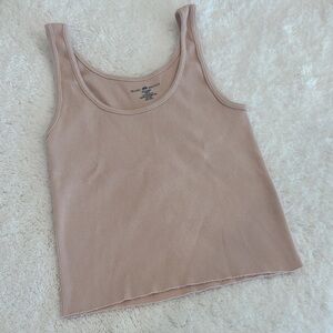 Brandy Melville Ribbed Tank Top in Dusty Pink